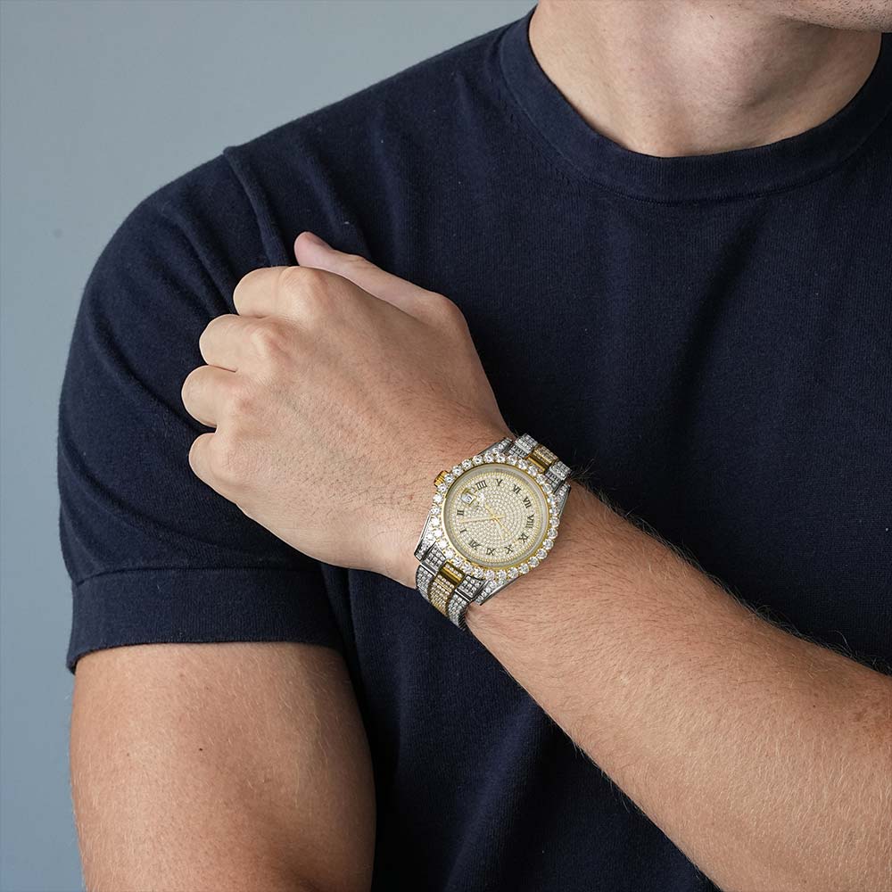 Iced out watch-Yika Jewelry