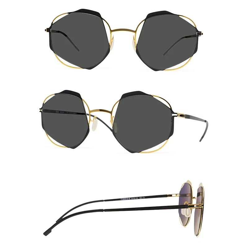 Belight Optical Vintage Retro Hollow-Carved Design Women Men UV400 Protection Stainless Steel SunglassesOculos T190518-M