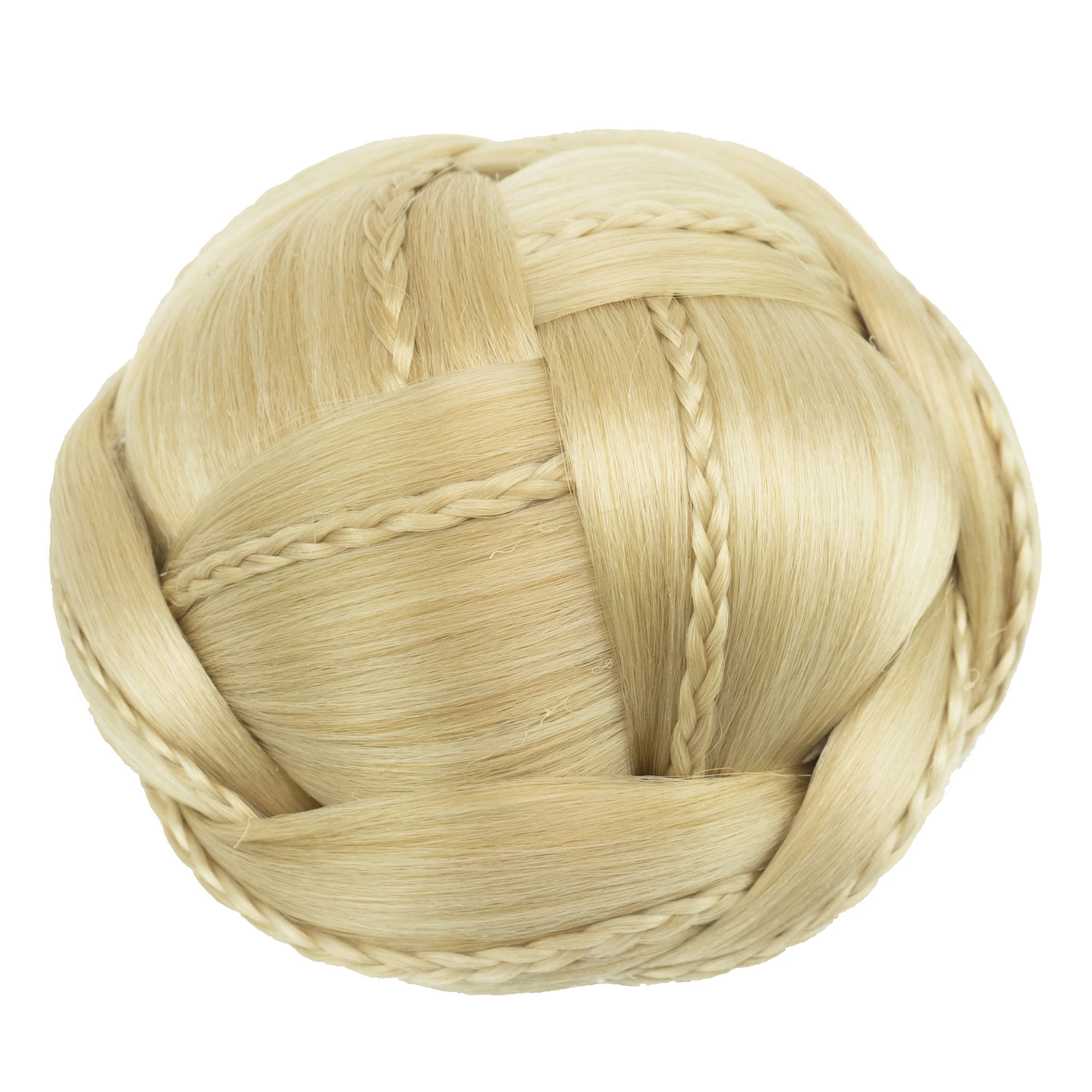 Soowee Large Size Dancer Braided Chignon Hair Cover Donut Hairpieces Scrunchie Hair Bun Wig Updo on Wedding Party