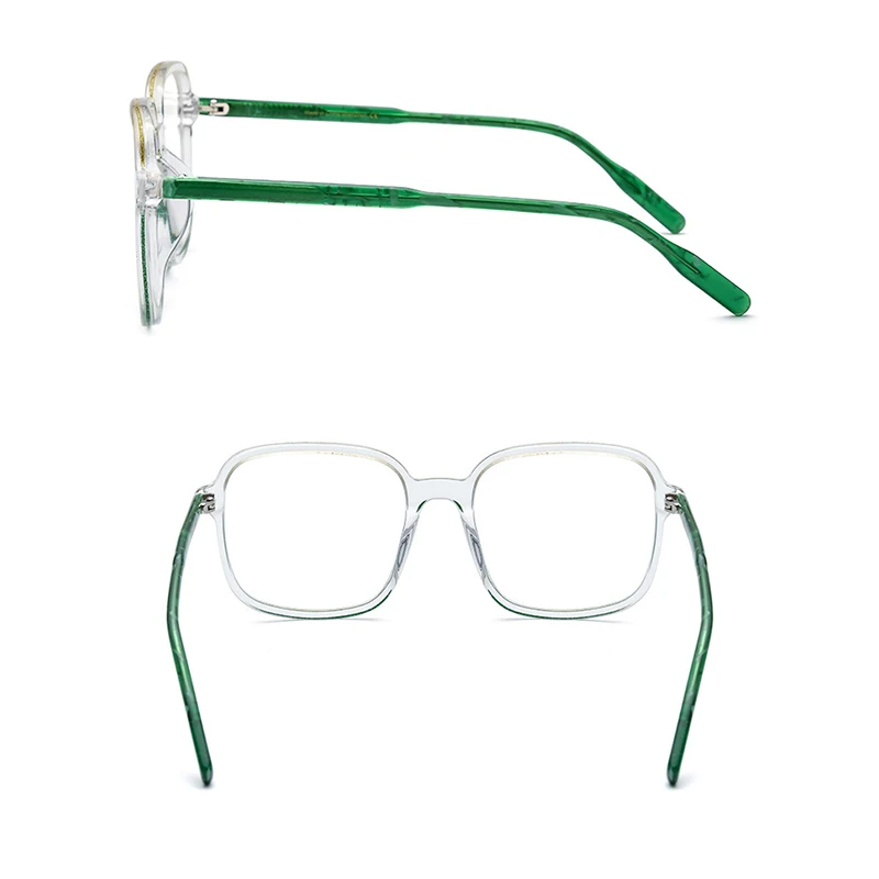 Belight Optical Combo Color Design Colorful Square Eye Shape Acetate Women Vintage Retro Spectacle Frame Prescription Lens 19300