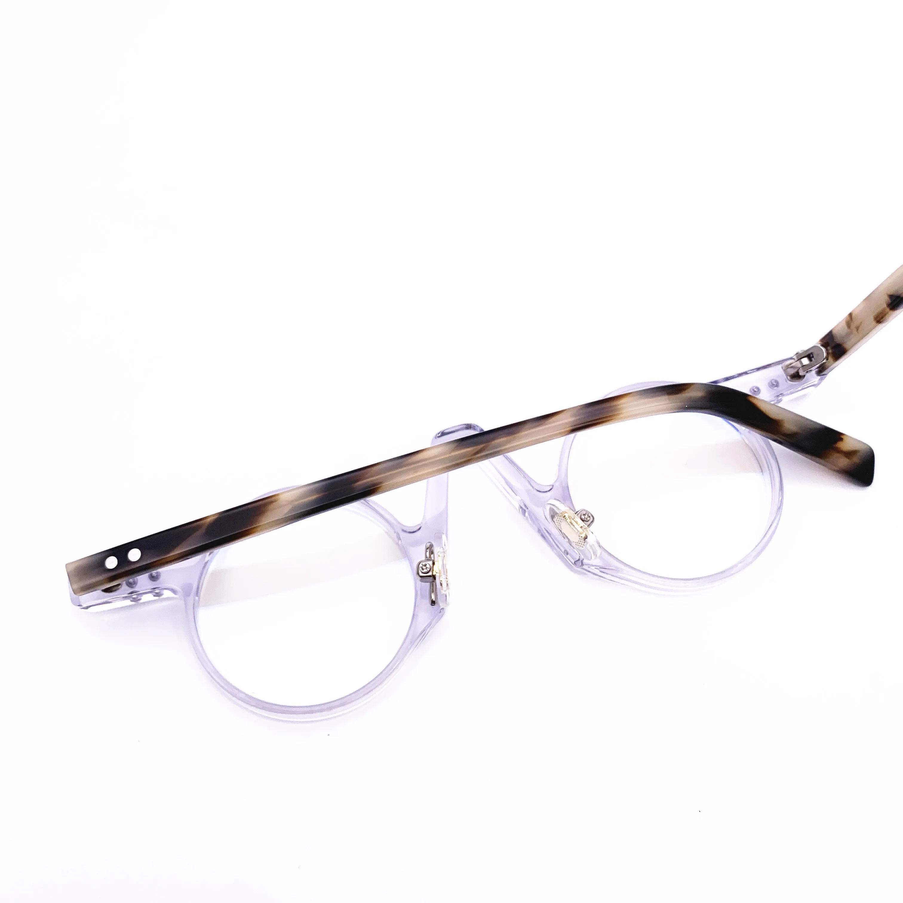 Belight Optical Acetate Round Shape Contrast Color Men Women Small Prescription Eyeglasses Retro  Frame Eyewear HP234