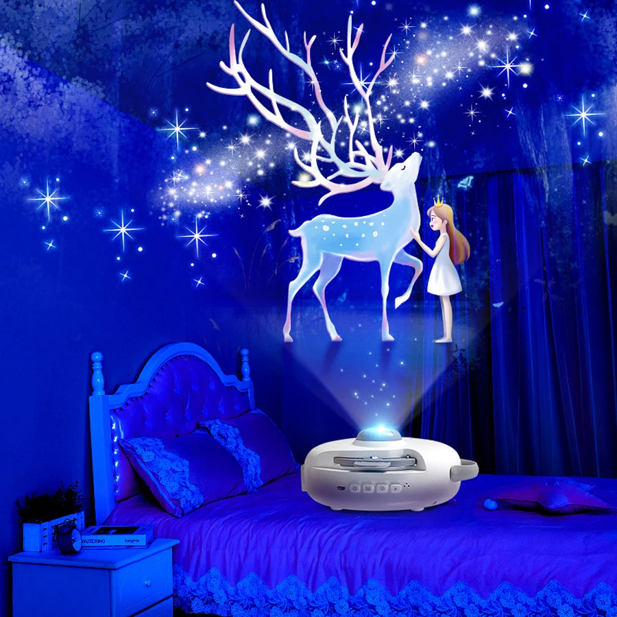 HD Galaxy Starry Projector Night Light Star Sky Night Lamp For Bedroom Home Decorative Kids Birthday Gift
