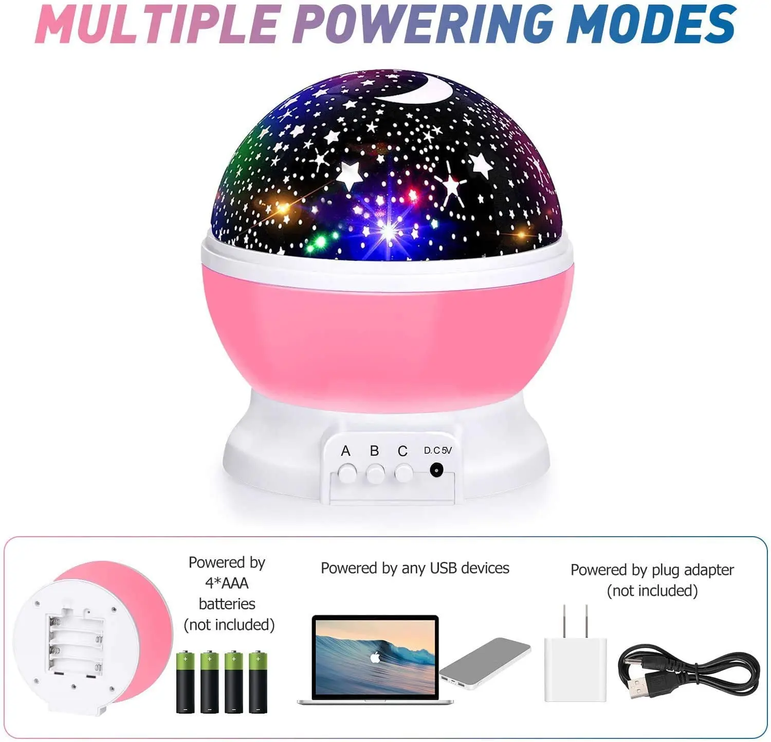 Starry Sky Projector Galaxy Night Lights Star Moon Projector LED Rotating Night Lamp For Children Bedroom Decoration Baby Gifts
