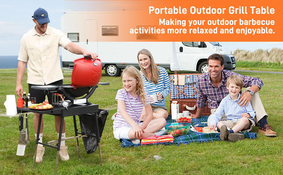 Portable Outdoor Grill Table