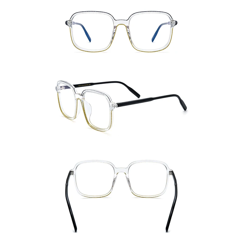 Belight Optical Combo Color Design Colorful Square Eye Shape Acetate Women Vintage Retro Spectacle Frame Prescription Lens 19300