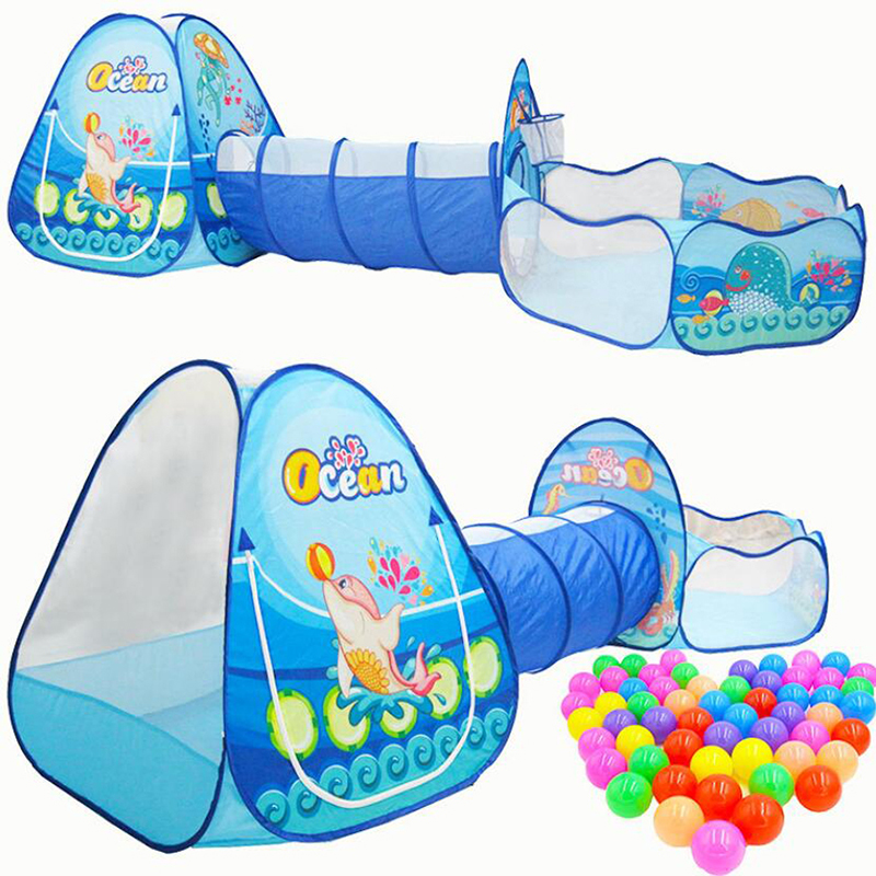 Oyuncaklar tünel çadır okyanus serisi karikatür oyun büyük uzay topu çukurları taşınabilir havuz katlanabilir çocuk açık spor eğitici oyuncaklar