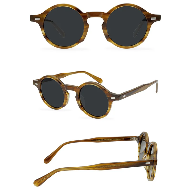 Belight Optical Acetate Handmade Quality Classical Design Women Men UV400 Protection with Case Oculos LEMTOSH Sunglasses 532