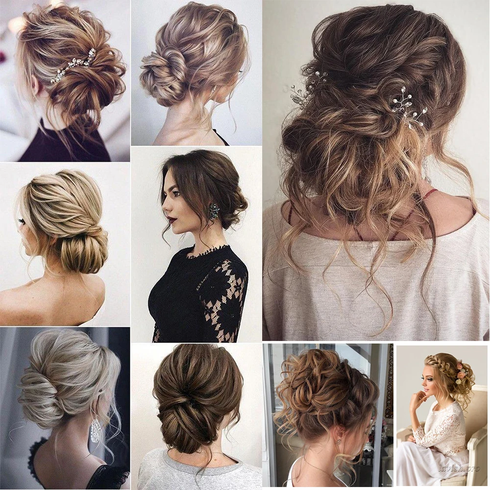 Synthetic Hair Bun Chignon Messy Curly Hair Band Elastic Scrunchy Hairpieces  Chignon Donut Updo Hair Pieces for Women