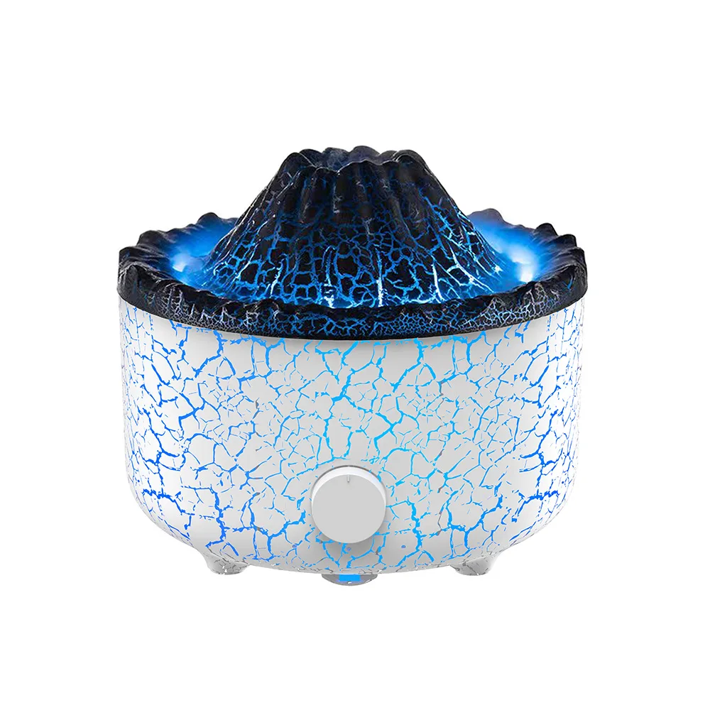 Volcano Lava Flame Aroma Humidifier With Lamp Essential Oils Diffuser Car Air Freshener Home Fragrance Humidifier Bedroom Office