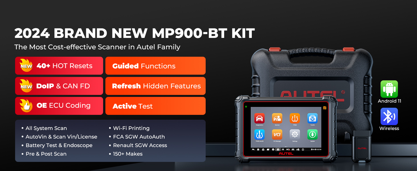 Autel OBD II diagnostic scanner scan tool for all cars MaxiPRO MP900 MP900-BT KIT