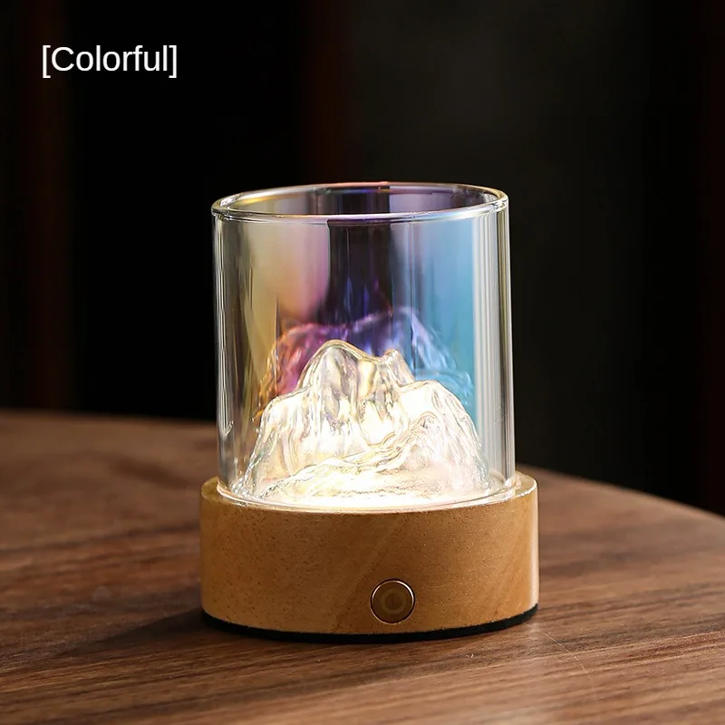New Chinese Table Lamp Viewing Mountain and Listening to the Sea LED Small Night Light with Engraved Creative Gift Bedside Lamps