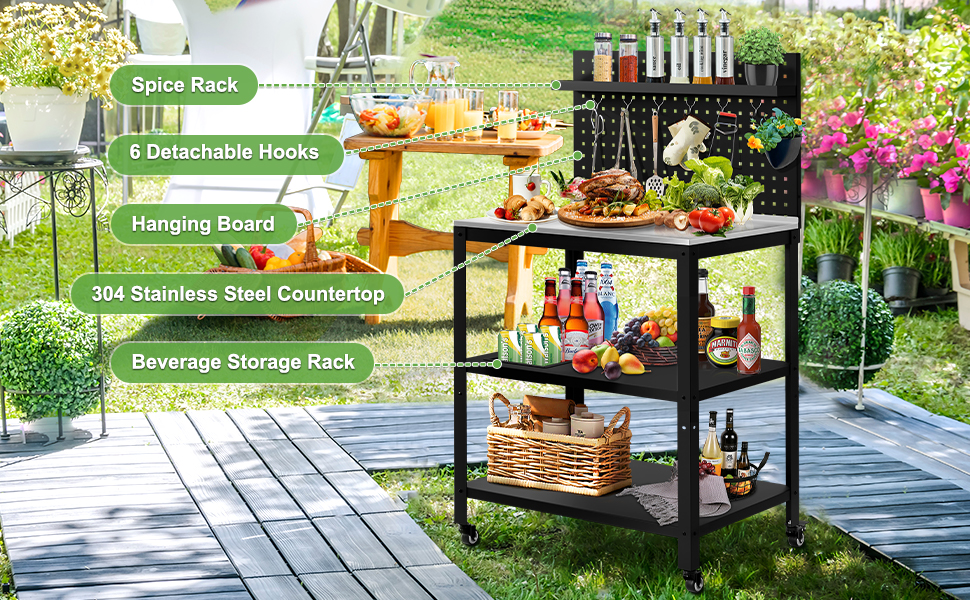 outdoor grill table