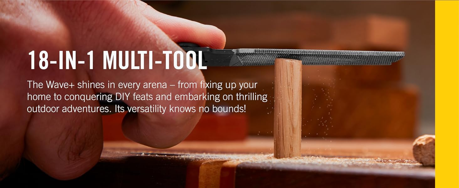 18-in-1 Multi-tool—The Wave+ shines in every arena—from fixing up your home to conquering DIY feats