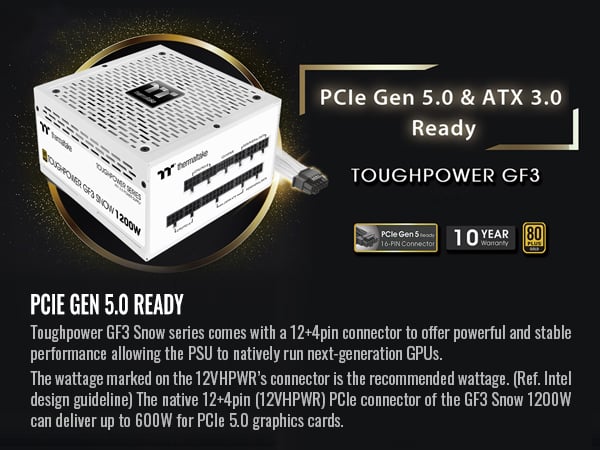 Thermaltake Toughpower GF3 Snow Edition 1200W Power Supply