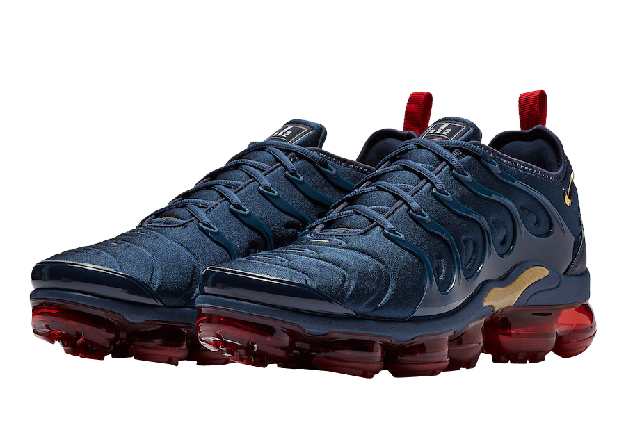 Nike Air VaporMax Plus Midnight Navy Metallic Gold 924453-405