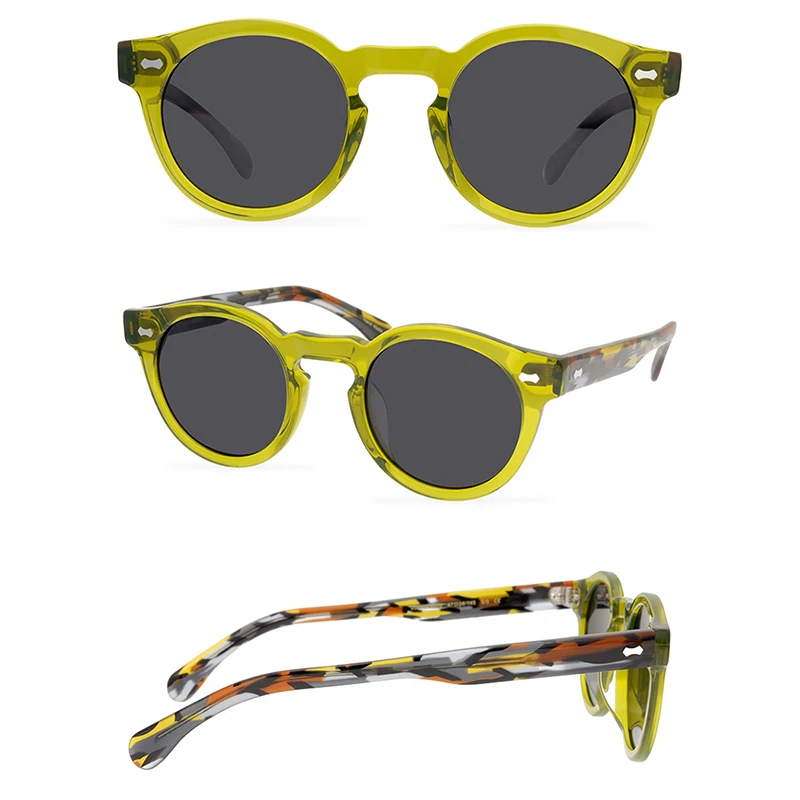 Belight Optical New Arrival Handmade Quality Cool Vintage Retro Women Men UV400 Protection with Case Oculos  Sunglasses  9570