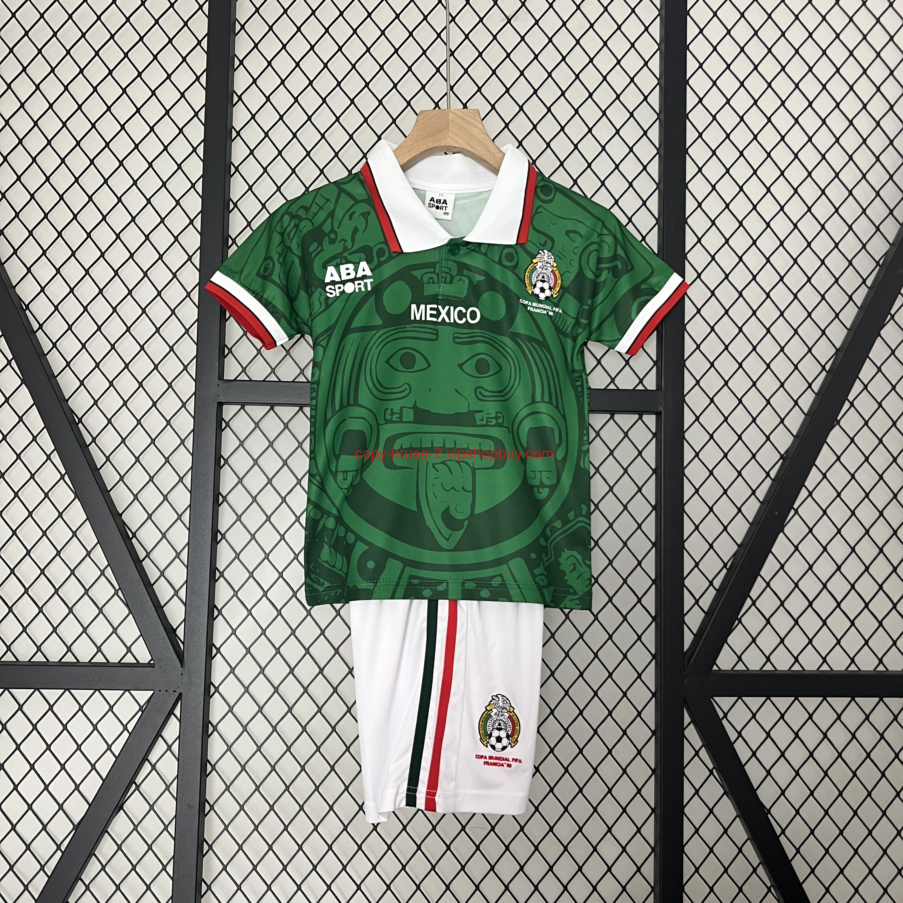 Retro Mexico 1998 Home Stadium Kids Kit111