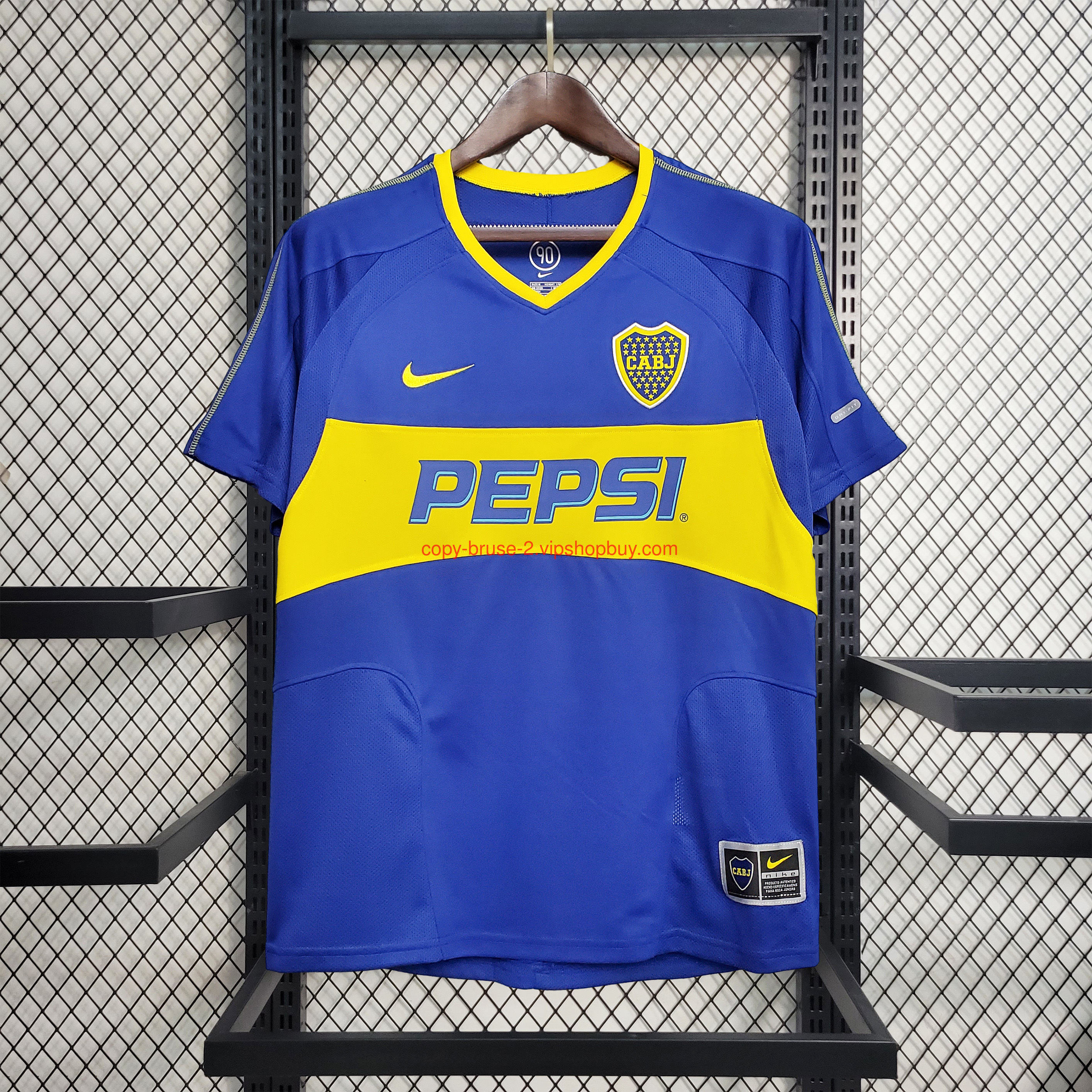 Retro Boca Juniors 2003-04 Home Stadium Jersey111