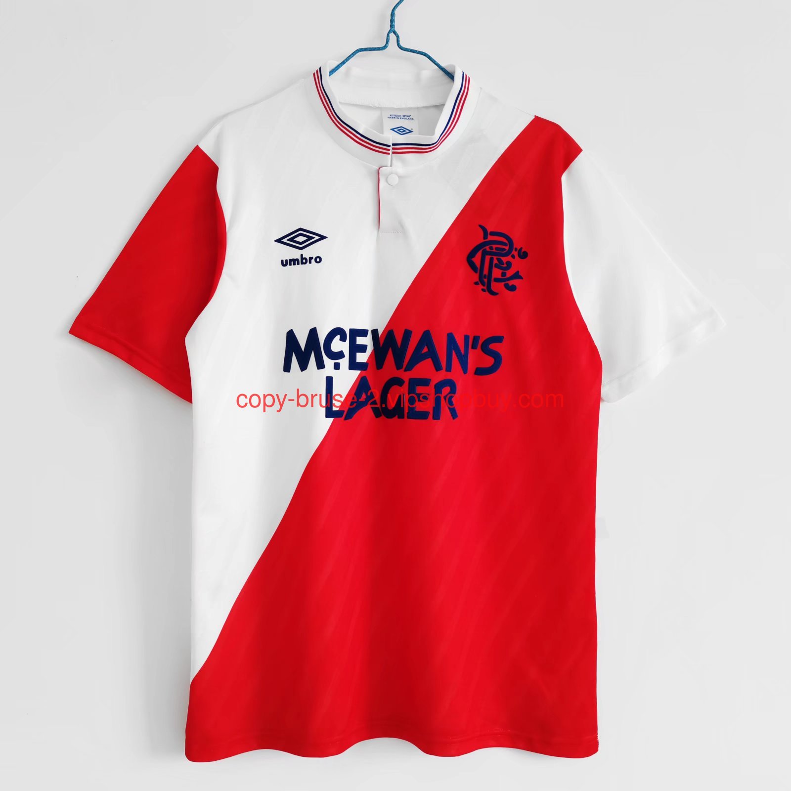 Retro Glasgow Rangers 1987-88 Away Stadium Jersey111