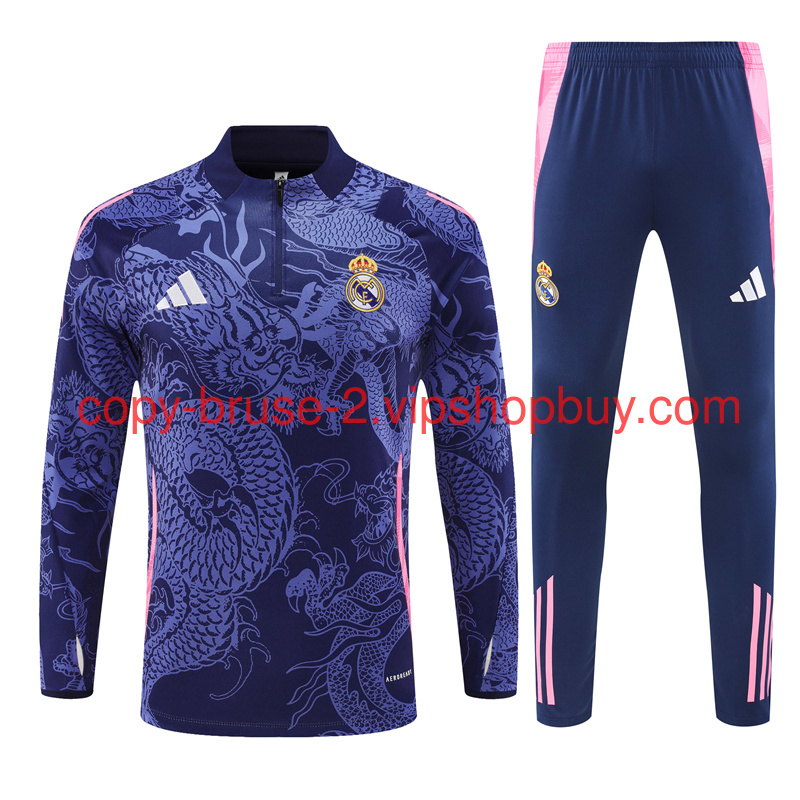 Real Madrid 24-25 Long Sleeve Training Set - Blue Dragon111